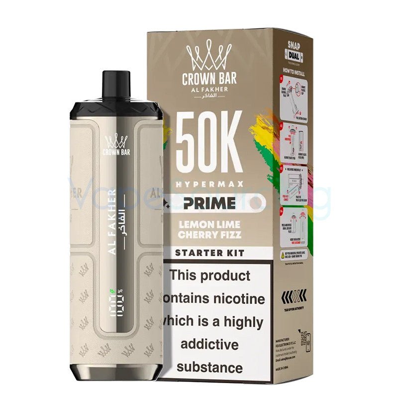 Kit Puff Hypermax Prime 50K - Al Fakher - Lemon Lime Cherry Fizz - BYCLOPE
