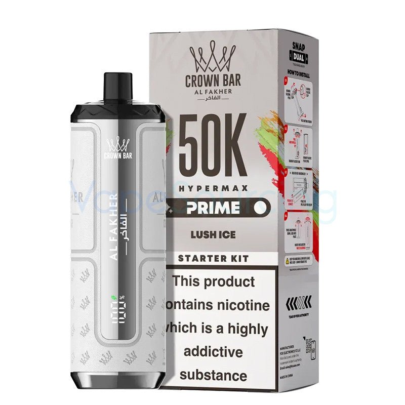 Kit Puff Hypermax Prime 50K - Al Fakher - Lush Ice - BYCLOPE
