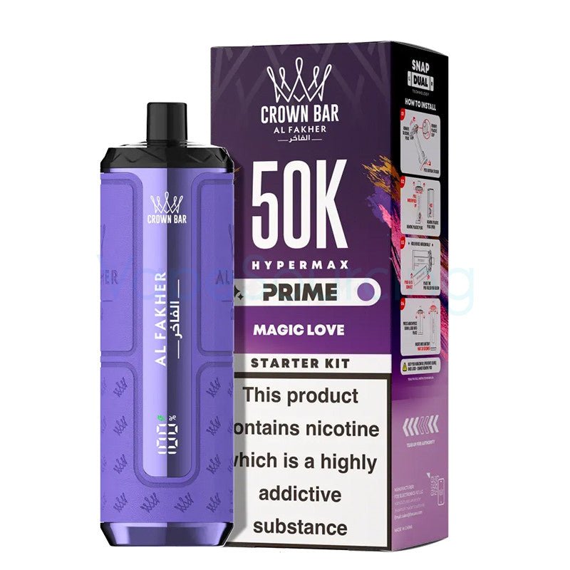 Kit Puff Hypermax Prime 50K - Al Fakher - Magic Love - BYCLOPE