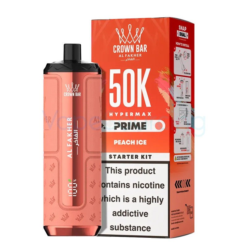 Kit Puff Hypermax Prime 50K - Al Fakher - Peach Ice - BYCLOPE