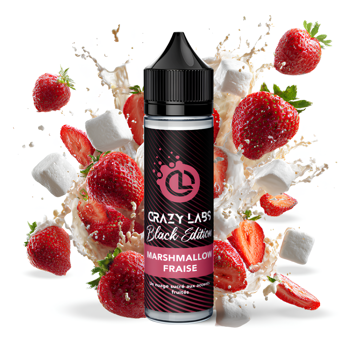 MARSHMALLOW FRAISE - 75ML - CRAZY LABS BLACK EDITION - BYCLOPE