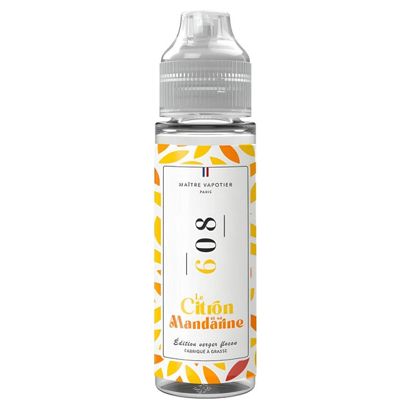 N°608 LE CITRON ET SA MANDARINE 0MG 50ML - MAÎTRE VAPOTIER - BYCLOPE