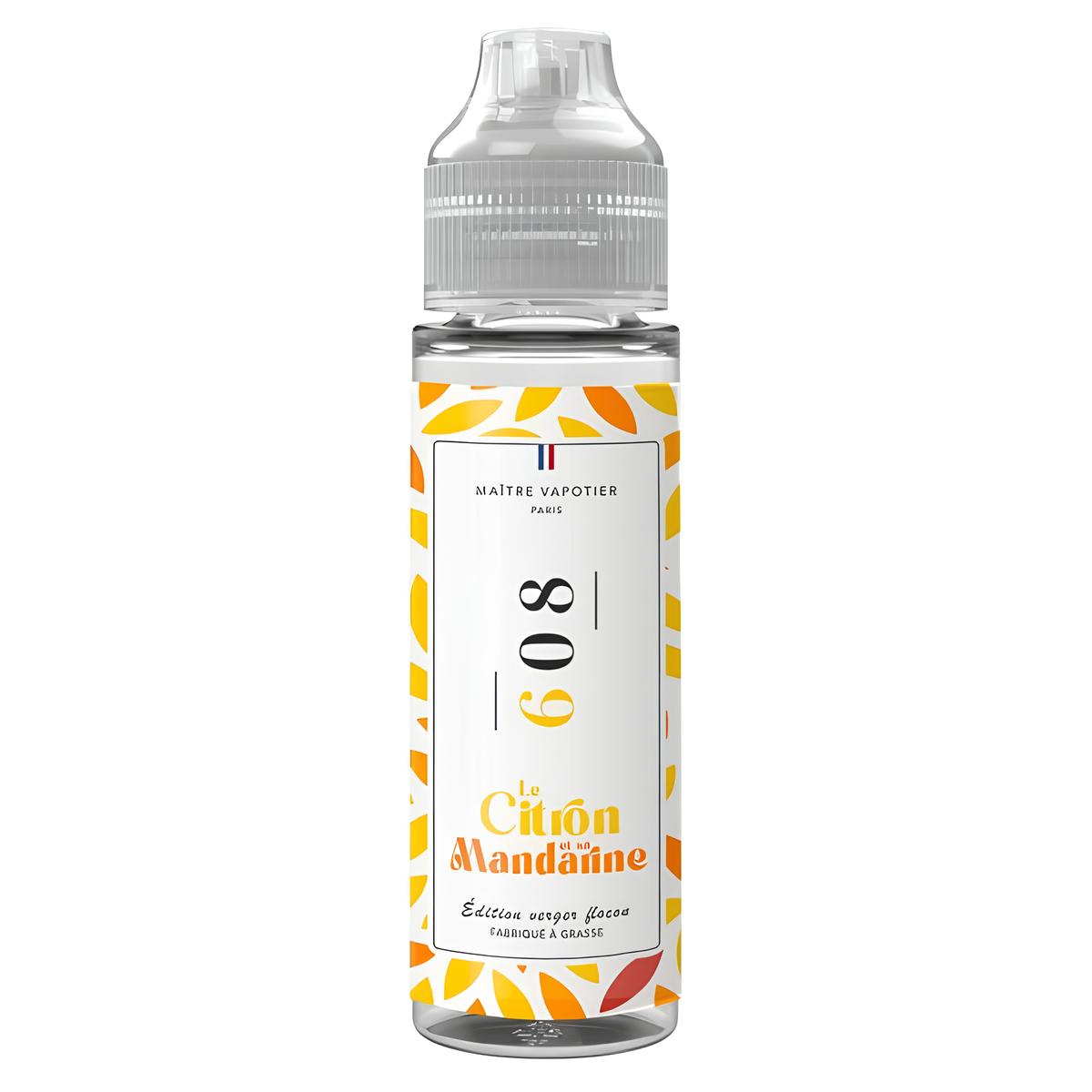 N°608 LE CITRON ET SA MANDARINE 0MG 50ML - MAÎTRE VAPOTIER