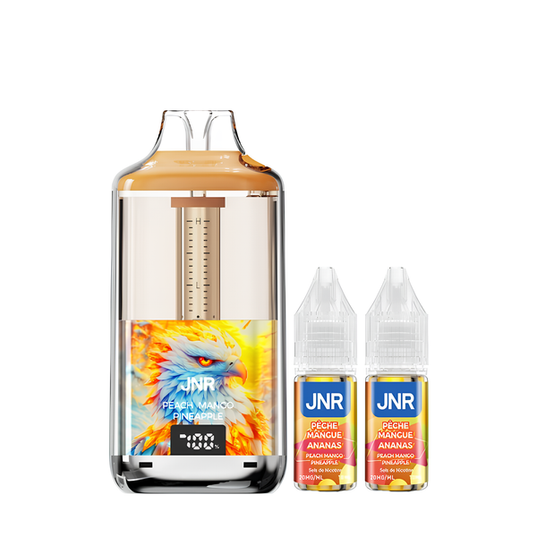 Pack Puff 30K Falcon Gem+ 20mg - JNR - Peach Mango Pineapple | 2 fioles + 1 offerte - BYCLOPE