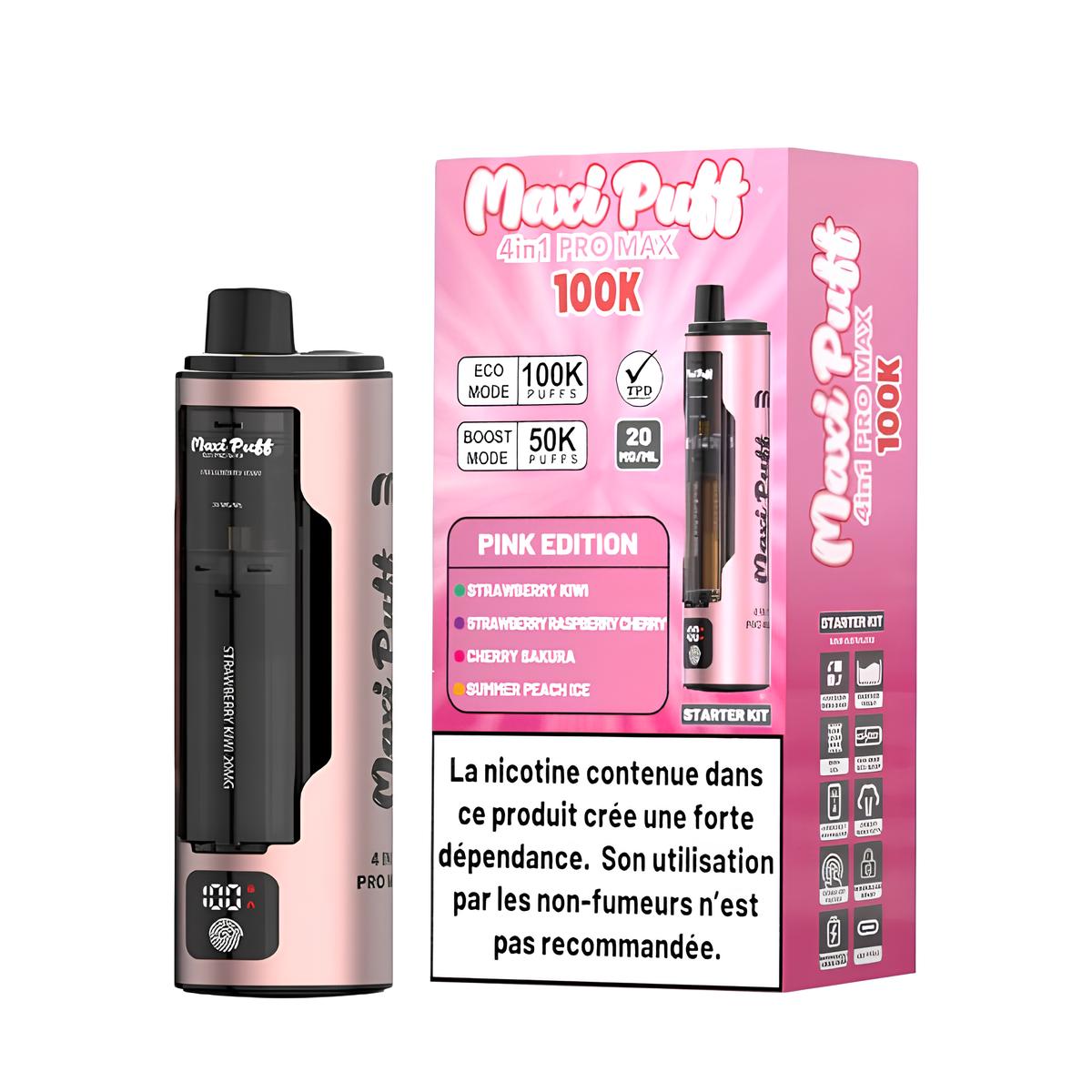 Pro Max 4in1 100K 20mg - Maxi Puff - Saveur : Pink Edition - BYCLOPE