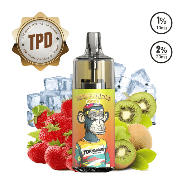Puff 10000 TPD Europe Strawberry Kiwi Ice 20mg - Tornado - BYCLOPE