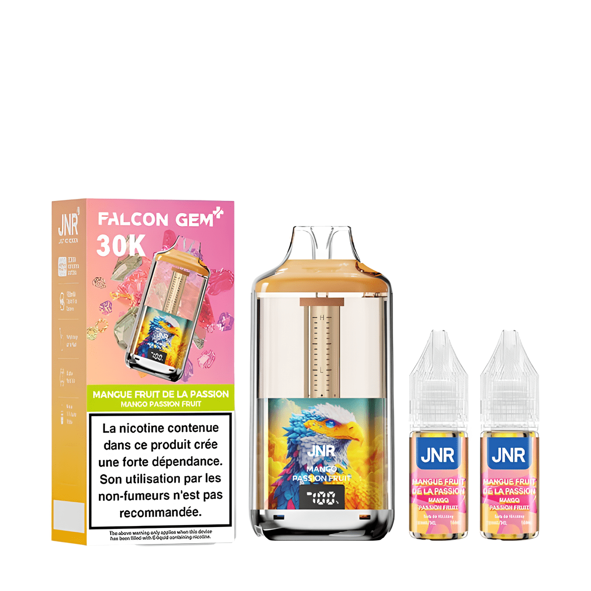 Puff 30K Falcom Gem+ 20mg - JNR - mango passion fruit - BYCLOPE