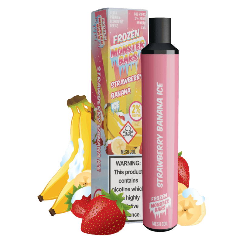 Puff 600 Strawberry Banana Frozen Fruit Monster - Monster Bars - BYCLOPE