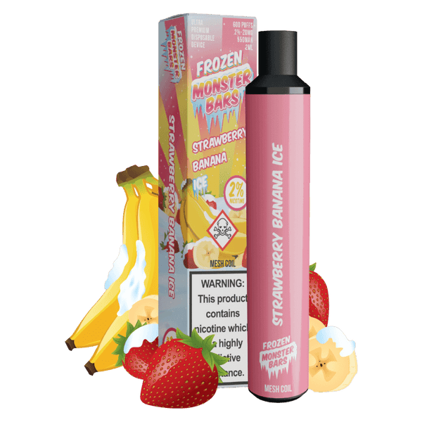 Puff 600 Strawberry Banana Frozen Fruit Monster - Monster Bars - BYCLOPE