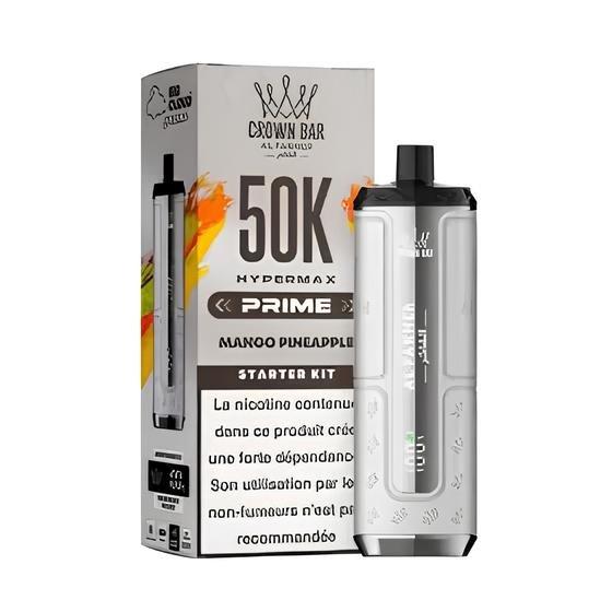 Puff Crown Bar HyperMax Prime 50K Mango Pineapple - Al Fakher - BYCLOPE