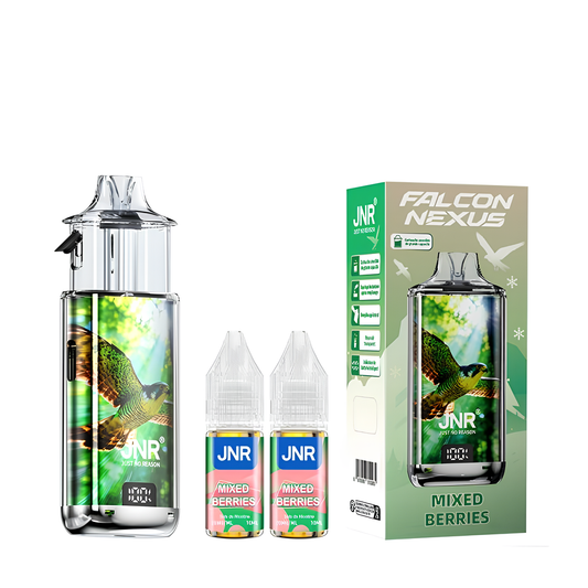 Puff Falcon Nexus 40k + 2 E - liquides 10ml 2% 1000mAh - JNR - Saveur : Black Dragon Ice - BYCLOPE