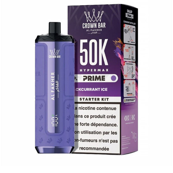 Puff Hypermax Prime 50K Blackcurrant Ice - Al Fakher - BYCLOPE