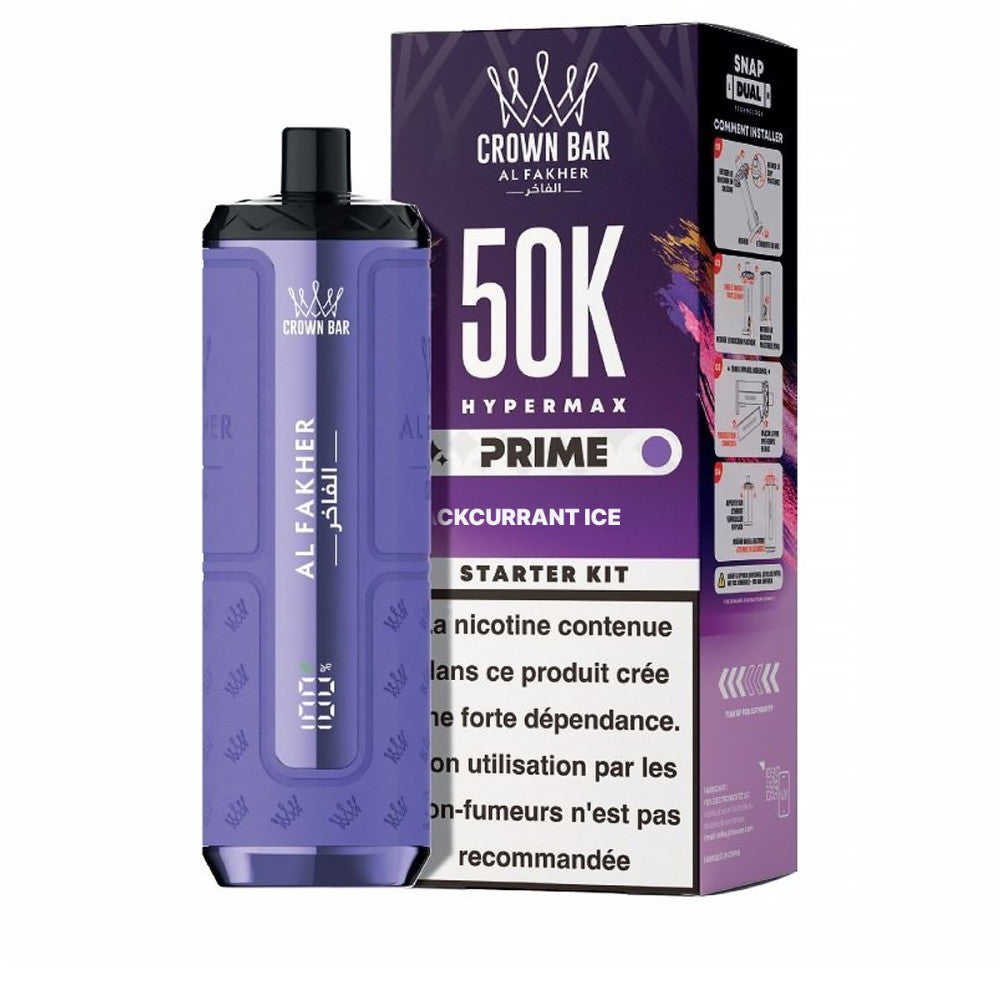 Puff Hypermax Prime 50K Blackcurrant Ice - Al Fakher