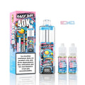 Puff rechargeable Shisha MTL/RDL 40K+ 850mAh 20ml + 2ml 6mg - Razzbar - BYCLOPE