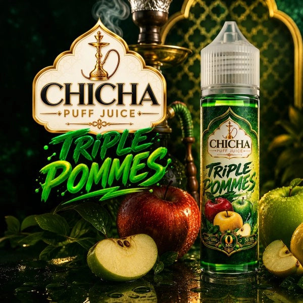 E-liquide Triple Pommes Chicha Puff Juice 50 ml sans nicotine
