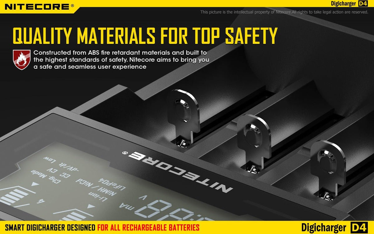 Chargeur Accus - Nitecore D4 - Nitecore - BYCLOPE