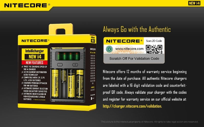 Chargeur New i4 - Nitecore - BYCLOPE