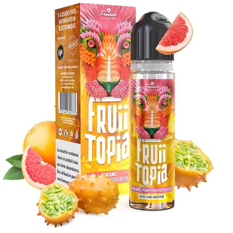 E-Liquide Kiwano Pamplemousse Rose Fruiitopia 50ml - Le French Liquide - BYCLOPE