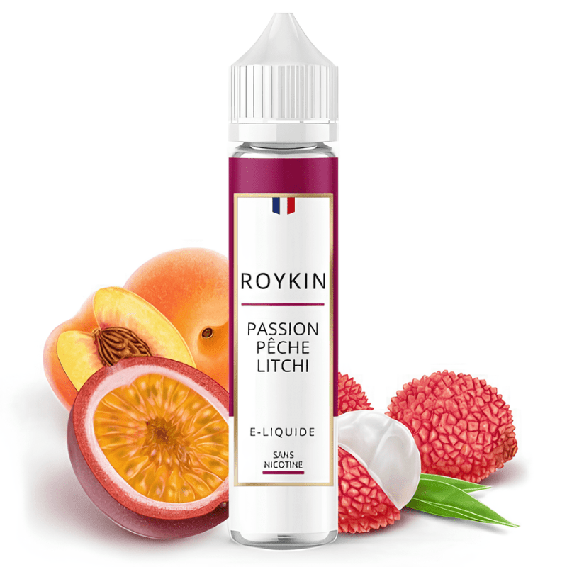 E-Liquide Passion Pèche Litchi 50ml - Roykin - BYCLOPE