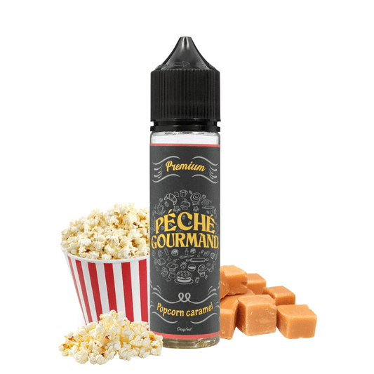 E-Liquide Popcorn Caramel 50ml - Péché Gourmand - BYCLOPE