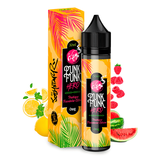 E-Liquide Punk Funk Hero 50ml 0mg - Pastèque Framboise Citron - BYCLOPE